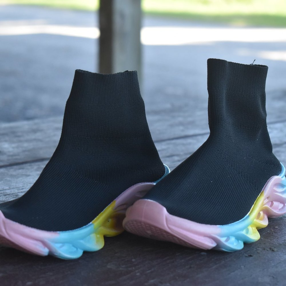 CLEARANCE***Black Sock Sneakers